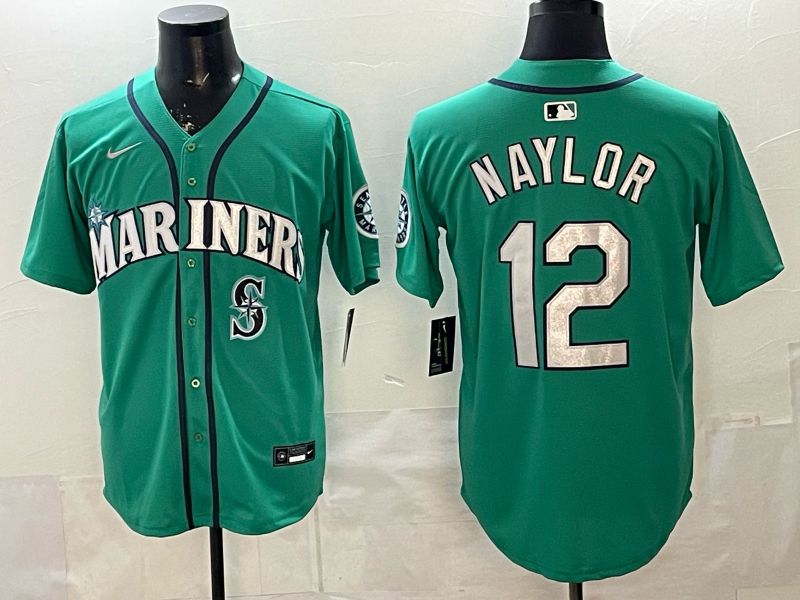 Men Seattle Mariners #12 Naylor Green Game 2026 Nike MLB Jersey style 05->seattle mariners->MLB Jersey